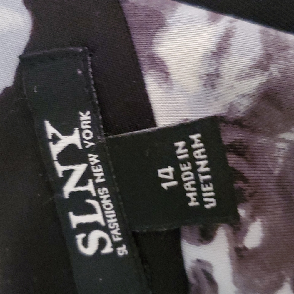 SLNY black and white midi dress - Picture 5 of 5